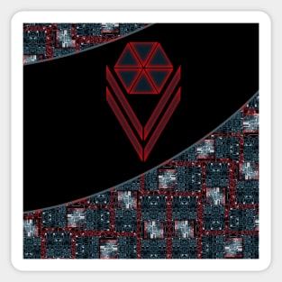 Sci-Fi logo and circuit board futuristic design Sticker